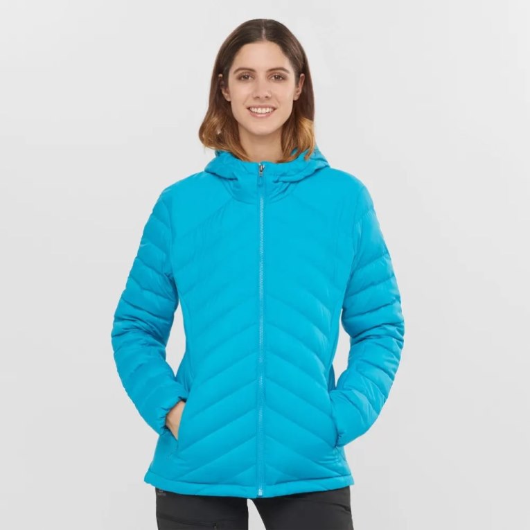 Turquoise Salomon Essential Xwarm Down Women\'s Insulated Jackets | PH 07198U